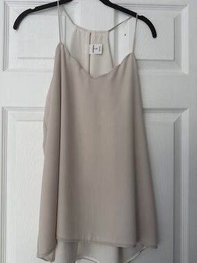 Express Neutral Beige Spaghetti Strap Cami